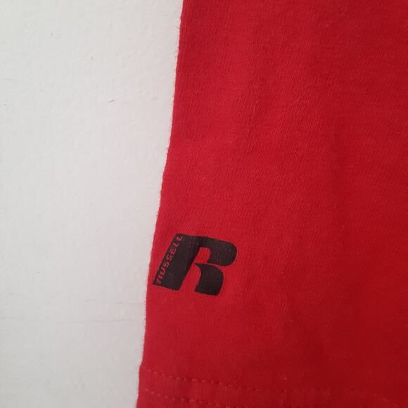 Russell T-Shirt Mens 2XL Georgia Bulldogs NCAA Red Short Sleeve Tee 100% Cotton - Picture 4 of 7